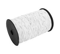 QCSTORE Dehnbare 1,5 Mm Elastische Seilschnur für Heimwerkerarbeiten, 500 M Elastische Kordel für Kleidungsanpassungen, Weißer Dehnbarer Elastischer Faden für Nähprojekte