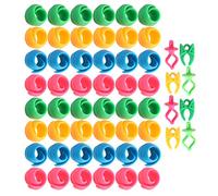 Qcwwy 56 Stück Bobbin Thread Buddies Silikon-Spulen-Huggers Organizer-Clips, Klemmen Zum Nähen, Stickereien mit Spulenhalter, um zu Verhindern, Dass Sich der Faden auflöst. Andere Näh- und