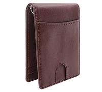 Qcwwy Klassisches Kartenetui, Schmales Portemonnaie aus PU-Leder mit Mehreren Karten für Herren, Stilvolles Design, Ideal für den Täglichen Gebrauch (Kaffee)