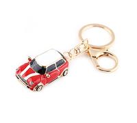 Qcwwy Legierung Classic 3D Hohl Geschnitzte Simulation Mini Sportliches Auto Schlüsselanhänger Tasche Charm Anhänger (Rot)
