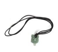 Qcwwy Natürlicher Fluoritstein, Wolfskopfform, Charms-Anhänger, Grüner Schmuck Zum Aufhängen von Halsketten und Armbändern, Einzigartiges für Freunde und Familie, Andere Sammlerstücke