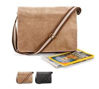 QD610 Quadra Vintage Canvas Despatch Bag Vintage Black 40 x 30 x 12 cm