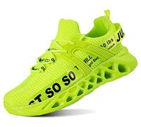 QDCFY Turnschuhe Herren Walking Tennisschuhe Bequem Slip-on Sneakers Herren Leichte Atmungsaktiv Sportschuhe Trainer für Outdoor Fitness Gym Grün 44EU
