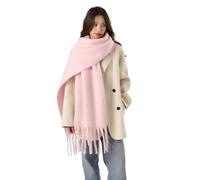 QDLTGBD Schal Frauen Winter Verdickter Kariertes Plaid Schal groß Weicher Extra Großer Warm -rosa