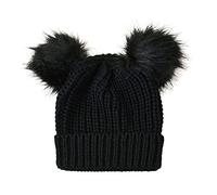 Qersh Wintermütze für Kinder Strickmütze Wollmütze Baby Wintermütze Mädchen Jungen Strickmütze Babymütze Strickmütze Mütze Set Baby Mütze Warme Winter Beanie Hut (Black, 1-8 Jahre alt)