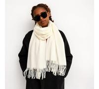QEXUJOW Pashminas für Damen Warmer Herbst- und Winterschal für Damen, reiner Baumwollschal, Kaschmirschal und Schal, geeignet für Abendkleid, Schal, Schal, Winterschal, wiederverwendbar (weiß)