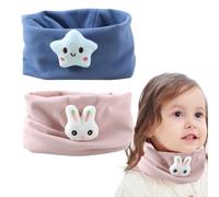 QEXUJOW Schals für Mädchen 2 Packungen Kinderschals für Jungen und Mädchen, Schlauchschal aus Baumwolle, Kreislaufschal, warmer Hals-Multifunktionsschal, Winter, Frühling und Herbst