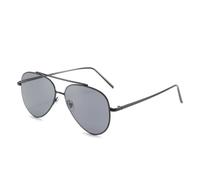 QGGNMGT Retro-Sonnenbrille ohne Rand, Herren und Damen, Vintage, verspiegelt, UV400-Schutz (Schwarz)