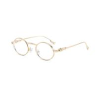 QGGNMGT Sonnenbrille Herren Damen Retro Runde Sonnenbrille Street Fashion Cool Shades UV400 (Transparent)
