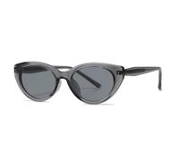 QGGNMGT Trendige Retro-Sonnenbrille im Street-Style mit künstlerischem Acryl-Einsatz, moderner Charme (GRAU)