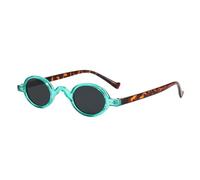 QGGNMGT Vintage Kleine Ovale Sonnenbrille Damen Mode Nieten Brillengestell Brille (3)