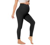 QGGQDD Thermo Umstandsleggings Damen High Waist Schwangerschaft Winter Blickdicht Warme Umstandsmode Leggings Sport Für Schwangere（Schwarz,L）