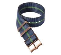 Qgsaghty 20mm 22mm Nylon Uhrenarmbänder Herren Sport Universal Armband Band mit Metallschnalle, Kupferblaugrün, 22mm