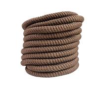 Qgsaghty 8mm runde Schnürsenkel für Damen und Herren in den Längen 100cm, 120cm und 140cm, Braun, 120cm