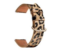 Qgsaghty Leder-Uhrenarmband, Schnellverschluss, 20mm, 22mm, Leder-Uhrenarmband für Damen, Ersatz-Uhrenarmband, Leopard 14 Roségold, 22mm