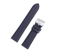 Qgsaghty Nylon-Uhrenarmband, 18mm, 20mm, 24mm, Schnellverschluss, Segeltuch-Uhrenarmband für Damen und Herren, Armband-Zubehör, Blau-Silber, 18mm