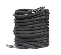 Qgsaghty Runde Schnürsenkel in den Längen 110cm, 120cm, 140cm, 160cm und 90cm, Schwarz, 110cm