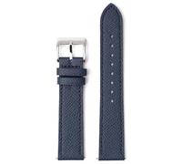 Qgsaghty Uhrenarmband 18mm 20mm 22mm Kalbsleder-Armband Schnellverschluss-Uhrenarmband Handgefertigter Armbandgürtel, Blaue blaue Linie 1, 18mm