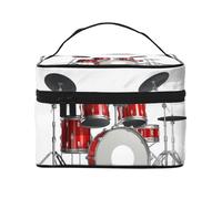 QGWDYYJQ Cooles Schlagzeug-Set, bedruckte Kosmetiktasche, Make-up-Tasche, Reise-Kulturbeutel