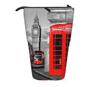 QGWDYYJQ England UK Retro London Telefon bedruckter Bleistift Teleskop Vertikaler Organizer