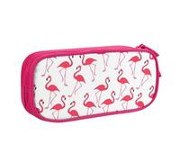 QGWDYYJQ Federmäppchen mit pinkem Flamingo-Muster, bedrucktes Federmäppchen, Schreibwaren-Etui, tragbarer Organiz, rose, Einheitsgröße, Münztasche