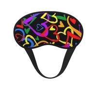 QGWDYYJQ Gay Pride Regenbogen-bedruckte Verdunkelungs-Schlafmaske, weiche Augenmaske, Schlafhilfe, Augenmaske