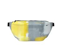 QGWDYYJQ Graue und gelbe abstrakte Kunstmalerei, bedruckte Umhängetasche, Hüfttasche, Reisetasche, Schwarz , Einheitsgröße