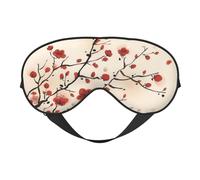 QGWDYYJQ Japanische Frühlings-Pflaumen-Blumendruck, weiche Augenmaske, Schlafhilfe, Augenmaske, Reise-Schlafmaske
