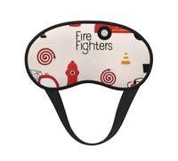 QGWDYYJQ Kleine Jungen und Mädchen in Feuerwehrleuten bedruckte Verdunkelungs-Schlafmaske, weiche Augenmaske, Schlafhilfe, Augenmaske
