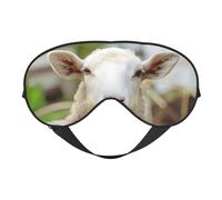 QGWDYYJQ Lustige, freche Schafzunge, niedliches Tiermotiv, weiche Augenmaske, Schlafhilfe, Augenmaske, Reise-Schlafmaske