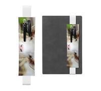 QGWDYYJQ Lustiges freches Schafzunge, niedliches Tiermotiv, Leder-Stifthalter, Lesezeichen, Federmäppchen, weiß, Einheitsgröße, Münztasche