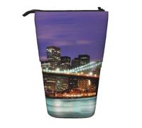 QGWDYYJQ New York Night bedruckter Bleistift-Teleskop-Organizer