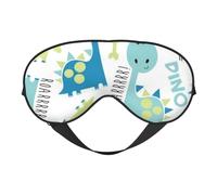 QGWDYYJQ Niedliche Dinosaurier-bedruckte weiche Augenmaske, Schlafhilfe, Augenmaske, Reise-Schlafmaske