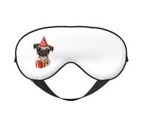 QGWDYYJQ Niedliche Schlafmaske mit Mops-Motiv, bedruckt, weich, Schlafhilfe, Augenmaske, Reise-Schlafmaske
