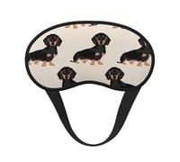 QGWDYYJQ Schlafmaske mit Dackel-Motiv, bedruckt, Verdunkelung, weiche Augenmaske, Schlafhilfe, Augenmaske