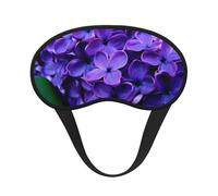 QGWDYYJQ Schlafmaske mit violettem Blumendruck, weiche Augenmaske, Schlafhilfe, Augenmaske