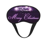 QGWDYYJQ Schlafmaske mit weihnachtlichem violettem Baum, bedruckt, weiche Augenmaske, Schlafhilfe, Augenmaske