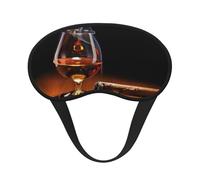 QGWDYYJQ Schlafmaske mit Zigarren- und Whisky-Druck, weiche Augenmaske, Schlafhilfe, Augenmaske