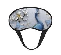 QGWDYYJQ Schöne blickdichte Schlafmaske mit Pfauenmuster, weiche Augenmaske, Schlafhilfe, Augenmaske