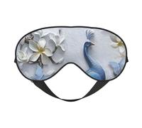 QGWDYYJQ Schöne weiche Augenmaske mit Pfauenmuster, Schlafhilfe, Augenmaske, Reise-Schlafmaske