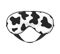 QGWDYYJQ Schwarze und weiße Kuh-Aufdruck, weiche Augenmaske, Schlafhilfe, Augenmaske, Reise-Schlafmaske