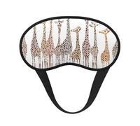 QGWDYYJQ Süße Cartoon-Giraffen-bedruckte Verdunkelungs-Schlafmaske, weiche Augenmaske, Schlafhilfe, Augenmaske