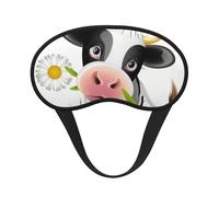 QGWDYYJQ Süße Kuh-bedruckte Verdunkelungs-Schlafmaske, weiche Augenmaske, Schlafhilfe, Augenmaske
