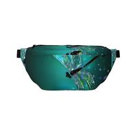 QGWDYYJQ Umhängetasche mit Galaxie-Tier-Motiv, Libellen-Druck, Gürteltasche, Reisetasche, Schwarz , Einheitsgröße