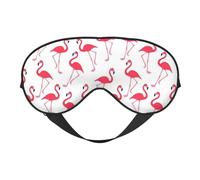 QGWDYYJQ Weiche Augenmaske mit rosa Flamingo-Muster, Schlafhilfe, Augenmaske, Reise-Schlafmaske