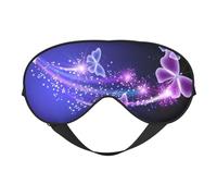QGWDYYJQ Weiche Augenmaske mit Schmetterlings-Motiv, violett, Einschlafhilfe, Augenmaske, Reise-Schlafmaske