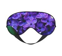 QGWDYYJQ Weiche Augenmaske mit violettem Blumendruck, Schlafhilfe, Augenmaske, Reise-Schlafmaske