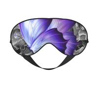 QGWDYYJQ Weiche Augenmaske mit violettem Schmetterlings-Aufdruck, Schlafhilfe, Augenmaske, Reise-Schlafmaske