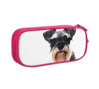 QGWDYYJQ Well-Behaved Federmäppchen mit Schnauzer-Motiv, bedruckt, tragbar, Organizer, rose, Einheitsgröße, Münztasche