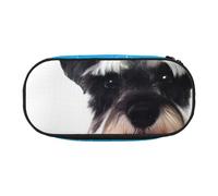 QGWDYYJQ Well-Behaved Schnauzer bedrucktes Federmäppchen Schreibwaren-Organizer, tragbares Federmäppchen, Schwarz , Einheitsgröße, Münztasche